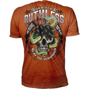 Lethal Threat Run with the Ruthless Motorcycle Graphic Tee XXL